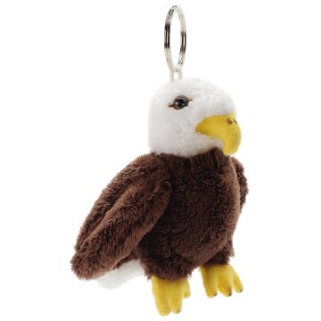 Weißkopfseeadler mit Schlüsselanhänger - 11 cm (Höhe) -- Plüsch-Vogel, Adler
