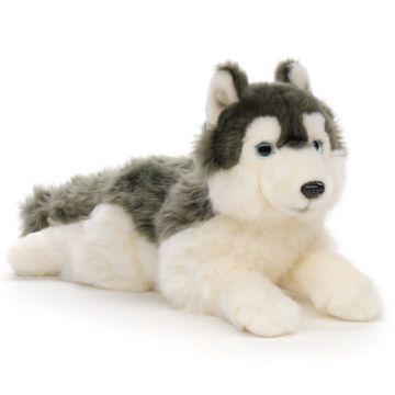Husky grau, liegend - 38 cm (Länge)