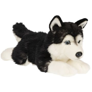 Husky schwarz, liegend - 41 cm (Länge)