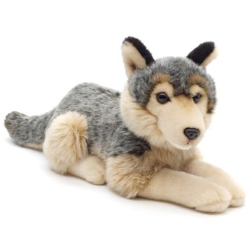 Grauwolf, liegend - 30 cm (Länge)