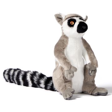 Katta-Lemur, sitzend (ohne Klett) - 21 cm (Höhe) -- Plüsch-Affe