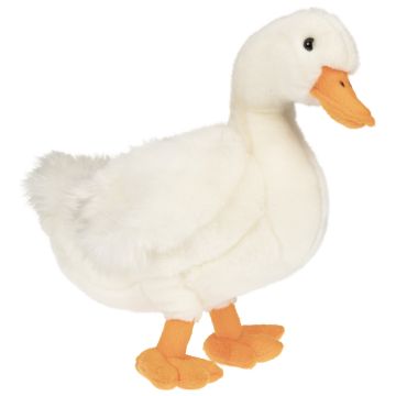 Gans weiß, stehend - 32 cm (Höhe) -- Plüsch-Vogel