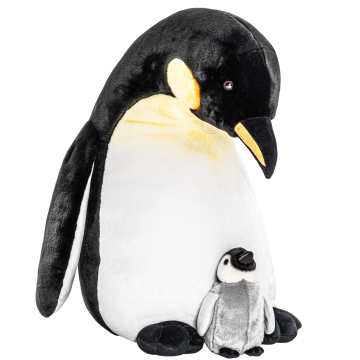 Pinguin Mama mit Baby, stehend 87 cm (Höhe)