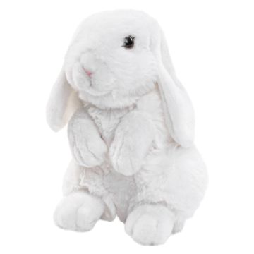 Widderkaninchen, sitzend (weiß) - 19 cm (Höhe)