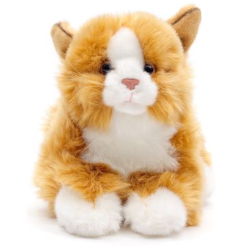 Katze, liegend (rot-braun) - 20 cm (Länge)