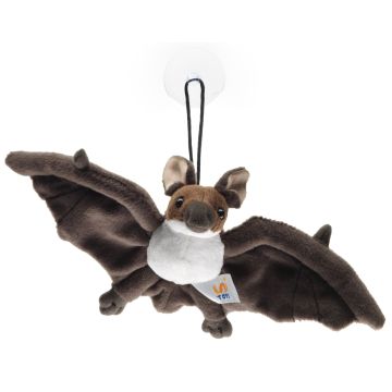 Fledermaus (braun-weiß) - Mit Saugnapf - 23 cm (Breite)