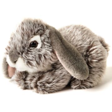 Widderkaninchen, liegend (grau) - 18 cm (Länge)