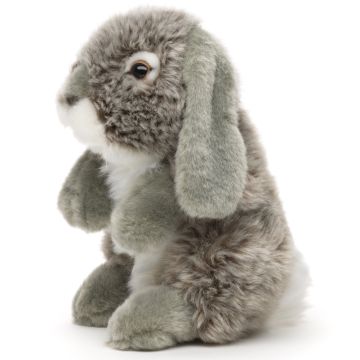 Widderkaninchen, stehend (grau) - 18 cm (Höhe)