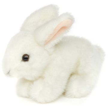 Hase, liegend (weiß) - 18 cm (Länge)
