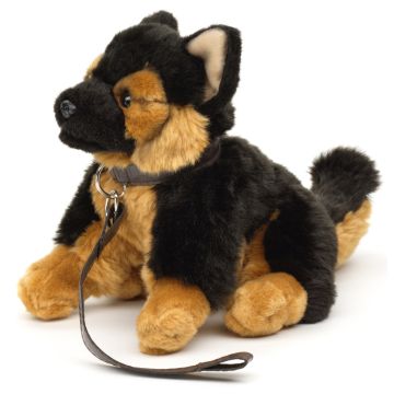 Deutscher Schäferhund Welpe, sitzend - Mit Leine - 18 cm (Höhe)