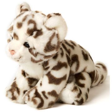 Schneeleopard, sitzend - 19 cm (Höhe)