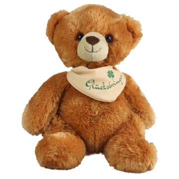 Teddybär mit Halstuch Glücksbringer - 25 cm (Höhe)