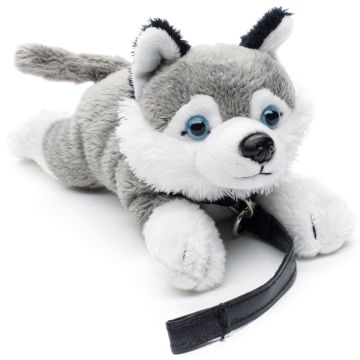 Husky Plushie (mit Leine) - 22 cm (Länge)