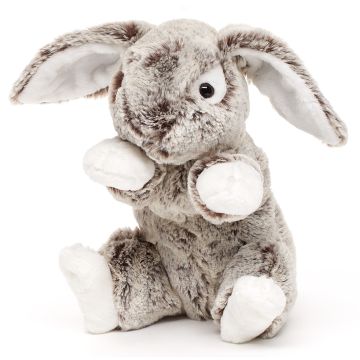 Hase mit Schlappohren, groß (dunkelbraun) -  superweich - 22 cm (Höhe)