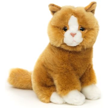 Katze goldbraun, sitzend - 21 cm (Höhe)