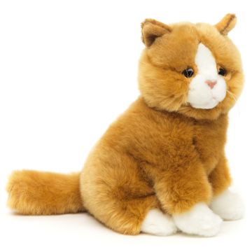 Katze, sitzend (goldbraun) - 21 cm (Höhe)