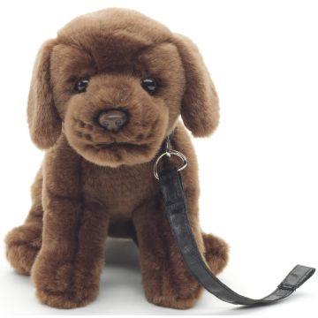 Labrador Welpe (braun) - Mit Leine - 23 cm (Höhe)