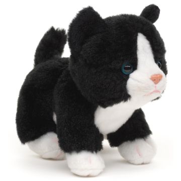 Katzen-Baby (schwarz-weiß), stehend - 13 cm (Höhe)