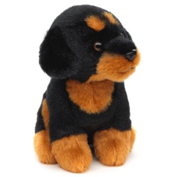 Rottweiler Plushie, sitzend - 12 cm (Höhe)