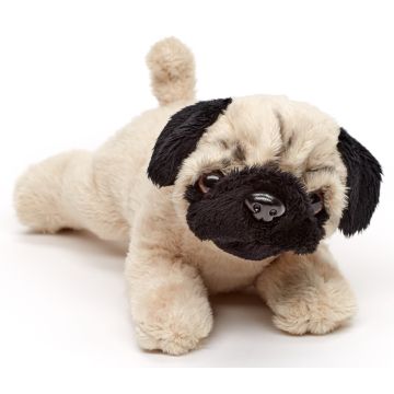 Mops Plushie (ohne Leine) - 21 cm (Länge)