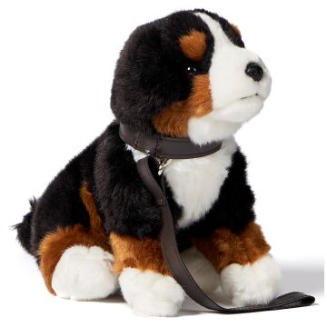 Berner Sennenhund (mit Leine) - Mit bellender Stimme (Sound) - 19 cm (Höhe)