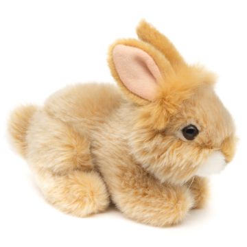 Angorakaninchen, liegend (beige) - 18 cm (Länge)