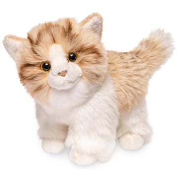 Kätzchen, stehend (beige-weiß) - 18 cm (Länge)