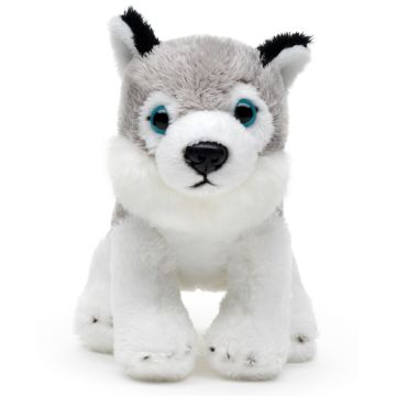 Husky Plushie, sitting - 13 cm (length) -- Plush Dog