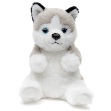Husky, sitzend - Kawaii-Stil - 17 cm (Höhe)