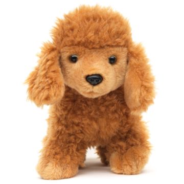 Pudel (braun), stehend (ohne Leine) - 30 cm (Länge) -- Plüsch-Hund