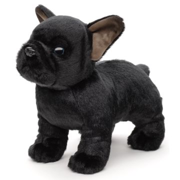 Französische Bulldogge (schwarz) - Ohne Leine - 26 cm (Länge) - 'Eco-Line' - 100 % recyceltes Material
