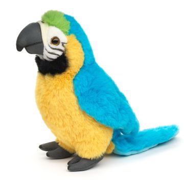Papagei (blau) - 20 cm (Höhe) -- Plüsch-Vogel
