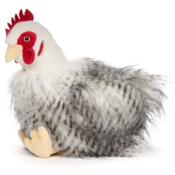 Henne, sitzend - Ohne Ei - 25 cm (Höhe) -- Plüsch-Huhn