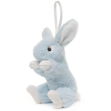 Hase mit Schlappohren (hellblau) - Mit Schlaufe - 15 cm (Höhe) -- Plüsch-Kaninchen